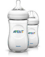 Philips Avent Natural 9oz Baby Bottle Two Pack - Clear