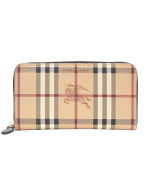 Burberry Haymarket Check zip around wallet