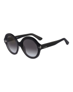 Valentino Womens 'Black Oval' Sunglasses - Black