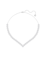 Swarovski Angelic Square Necklace Large - White/Rhodium Plating