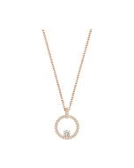 Swarovski Creativity Circle Pendant, White, Rose Gold Plating