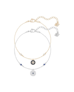 Swarovski Crystal Wishes Evil Eye Bracelet Set - Blue/Mixed Plating