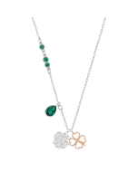 Swarovski Duo Clover Pendant - Green/Mixed Plating