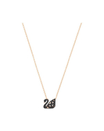 Swarovski Facet Swan Necklace, Black, Mixed Plating