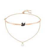 Swarovski Iconic Swan Choker Necklace - Rose Gold