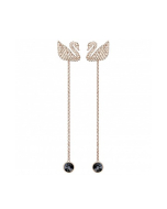 Swarovski - Rose Gold Iconic Swan Pierced Earrings