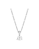 Swarovski Solitaire Pendant, White, Rhodium Plating