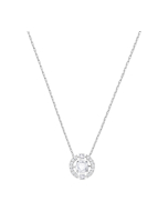 Swarovski Sparkling Dance Round Necklace, White, Rhodium Plating