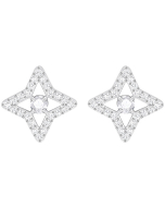 Swarovski Sparkling Dance Star Stud Pierced Earrings - Silver