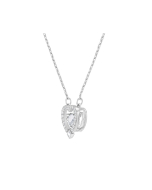 Swarovski Sparkling Dance Heart Necklace, White, Rhodium Plating