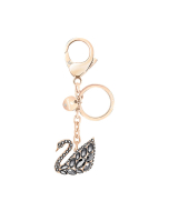 Swarovski Swan Lake Bag Charm - Dark Grey/Rose Gold Plating