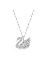 Swarovski Swan Lake Pendant, White, Rhodium Plating