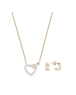 Swarovski Lovely Set, White, Rose Gold Plating