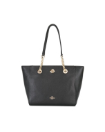 Coach Turnlock Chain Tote - Black