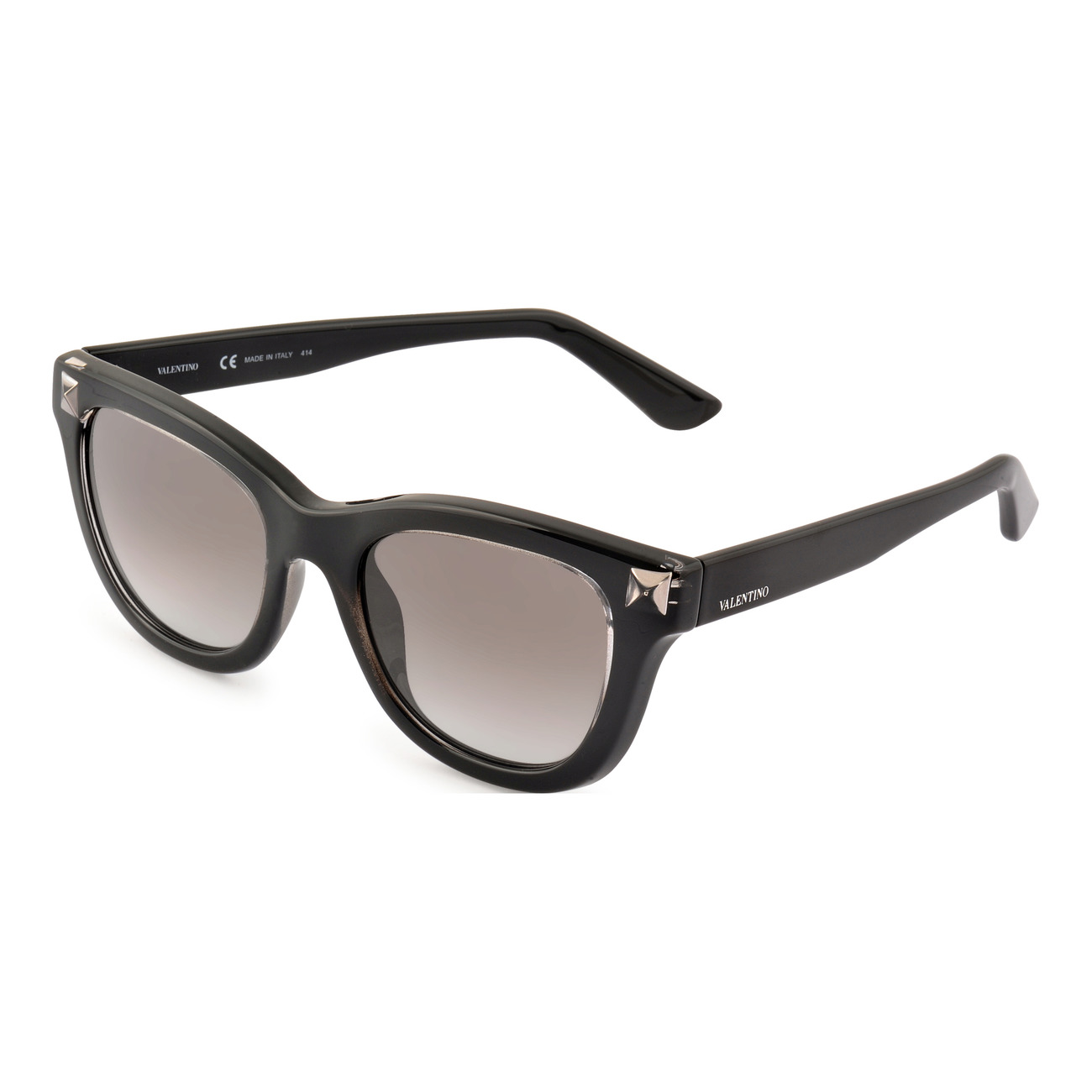 Valentino 'Sq-oval' Sunglasses - Black