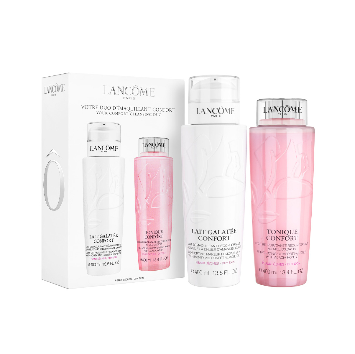 Lancome Wash The Day Off Set - Galatee Confort 400ml & Tonique Confort 400ml